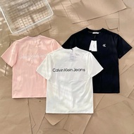 Calvin Klein Original 100% top White Short sleeve men Round neck man Summer Loose ck Cotton Baju T s