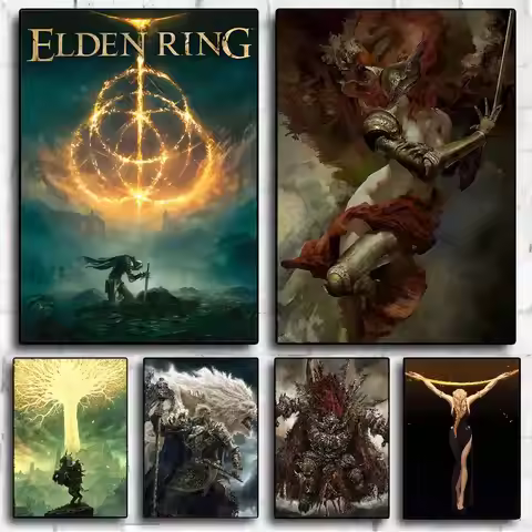 GAME Elden Ring Good Quality Prints And Posters Waterproof Paper Sticker Coffee House Bar Posters Wa