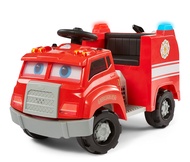 Kid Trax Real Rigs Toddler Fire Truck Interactive Ride On Toy, Kids Ages 1.5-4 Years, 6 Volt Battery