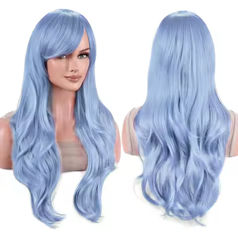 Synthetic Light Sea Green Wavy Lolita Erio Touwa Cosplay Wig Anime Kurumu Kurono Wigs Halloween Cost
