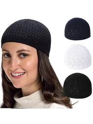 1頂帽子,女人頭巾帽,針織帽,透氣的針織帽,骷髏頭帽,帽子