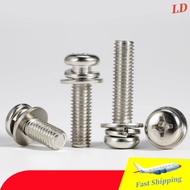 【304 Stainless Steel Anchor Kit】Wall Plug + Screw + Nut 3 in 1 Set | For Concrete Brick Wall Mountin