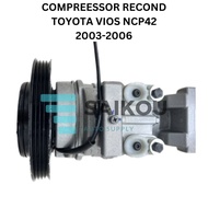 Recond AirCond Compressor Toyota Vios NCP42 2003-2006 / Kompressor Kereta Toyota Vios NCP42 / Car Air-Cond Compressor