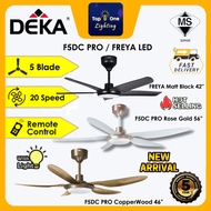 🔥HOT🔥 DEKA F5DC PRO LED / FIERO FREYA LED WITH 3 COLOUR LED LIGHT WITH REMOTE CONTROL DC MOTOR CEILI