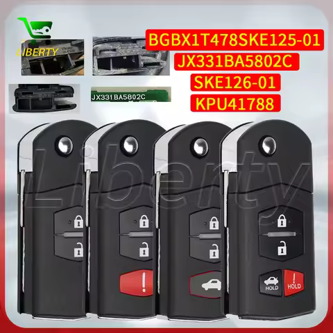 Liberty 313.8/315/433MHz KPU41788 SKE125-01 SKE126-01 JX331BA5802C Flip Remote Key For Mazda 2 3 5 6