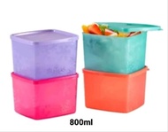 ready stock - 3pcs tupperware 800ml square fridge container (3)