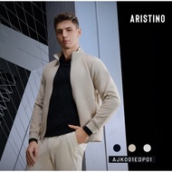 ARISTINO Men's Sports 1-Layer BomberJacket in beige, form-fitting, youthful, dynamic - AJK001EDP01