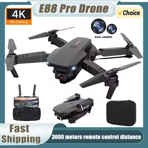 E88pro Drone Professional Dron Optical Flow 4k Dual Camera Aerial Photography Four Axis Aircraft RC 