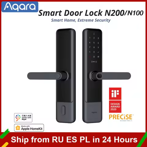 Aqara N100 N200 Smart Door Lock Fingerprint Lock Fit For Bluetooth Password NFC Unlock Work With Mi 