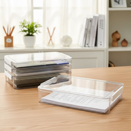 Stackable Clear Plastic Container A4 Size, Organizer for Files, Certificates, Scrapbook, Art Craft S