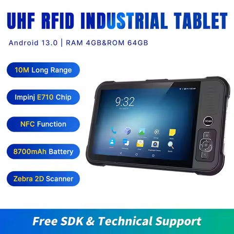 Chainway P80 8-inch Android13 Industrial Tablet with E710 Chip 4+64GB NFC HF UHF Industrial RFID Rea