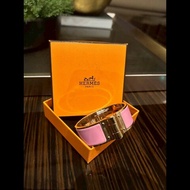 Hermes 粉色法藍瓷手環