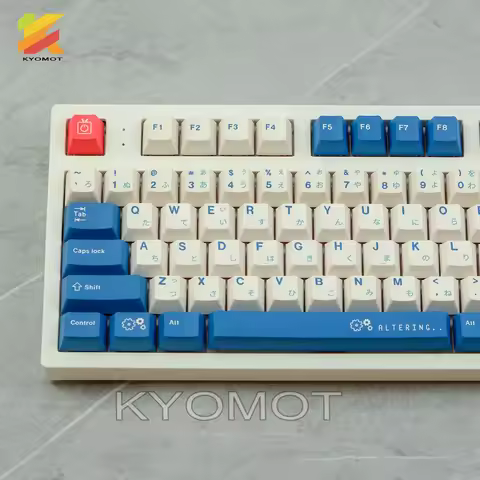 KYOMOT 128 Keys Anime Game Azure Route Theme Keycaps PBT Dye Cherry Profile En Ja Keycap for MX Swit