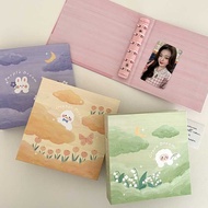 A7 Girly Heart Loose-leaf 6-hole Hard Paper Shell Four-square Idol Small Card Storage Book Ins