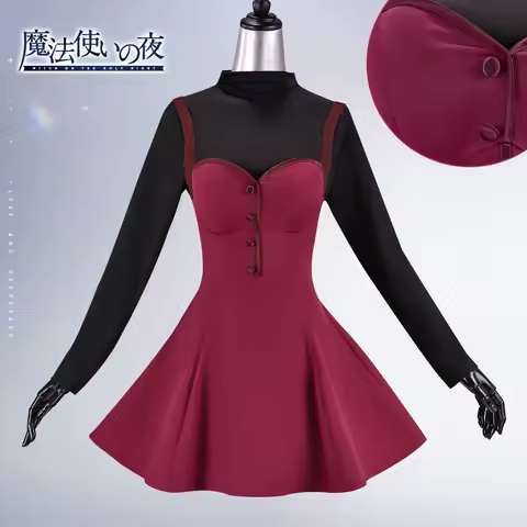 Anime WITCH ON THE HOLY NIGHT Aozaki Aoko Miss Blue Cosplay Costume Outfit Dress Carnival Halloween 