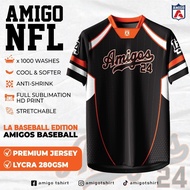 AMIGO NFL Sublimation Microfiber Jersey tshirt Design LA BASEBALL baju jersi baju jersey viral tikto