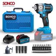 SONCO 1/2 1/4 Inch Cordless Impact Wrench Electric Impact Brushless Wrench Drill Tool Perengkuh Kesa