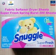 Sale!!! สินค้าราคาพิเศษ Snuggle® Fabric Softener Dryer Sheets Super Fresh Spring Burst 200 Sheets