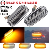 2pcs For Audi A3 S3 8P A4 S4 RS4 B6 B7 B8 A6 S6 RS6 C5 C7 LED Dynamic Turn Signal Side Marker Light 