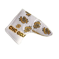 🇲🇾 Golf Blade Putter Headcover (White) Money Sign Dollar Gold Rich Universal Odyssey Scotty Ping Bet