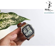 Genuine cowhide watch strap for Seiko 5 / Casio AE 1200 WHD / Casio AE 1200 WH / Casio 1200WHD / 100