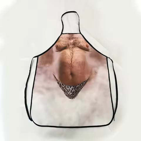 Funny Beer Belly Apron for Men - BBQ Grilling & Party Kitchen Apron,Adjustable Polyester Chef Apron 