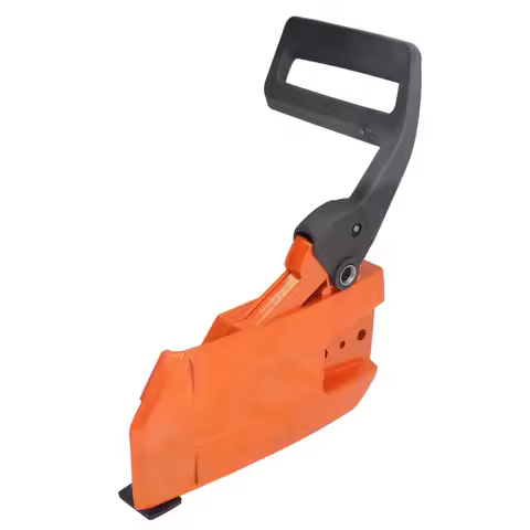 ABS and Iron Chainsaw Cover Compact Side Mounted Chain Brake Handle Easy Installation Orange for Hus