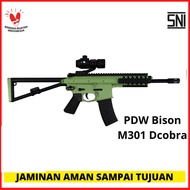M301 KAC PDW Mainan Tembak Tembakan Pdw Bison Dcobra M301 KAC PDW Popor Lipat Lite Series