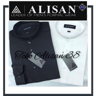 Alisan KOKO PUTIH / HITAM Polos Lengan Panjang