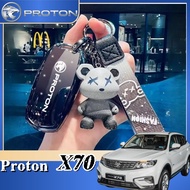 Proton X50 Car Key Cover with 3/4/5 Buttons TPU Smart Key Chain for Proton S70 X70 X90 keychain