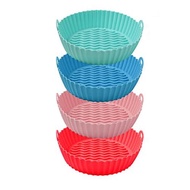 Air Fryer Silicone Pot 4 Pack, 7.5Inch Reusable Air Fryer Silicone Basket, Food Safe for 3 to 5 Qt Air Fryers Oven
