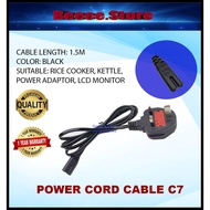 POWER CORD CABLE UK HEAD TO C7 PC/ DESKTOP/ MONITOR/ COMPUTER POWER CABLE WITH FUSE 1.5A ❤AC POWER C
