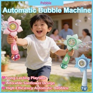 Sunflower Soap Bubble Machine Electric Bubble Gun Handheld Bubble Launcher Kid Outdoor Toy Party Gam