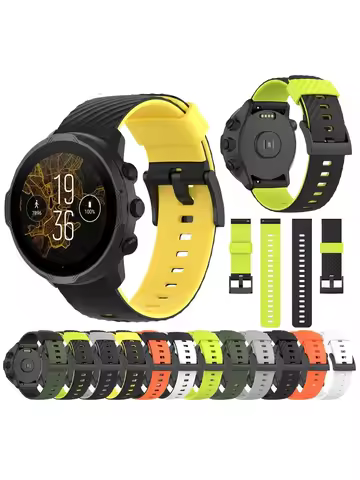 24mm Silicone Watch Straps for Suunto 9 D5 Spartan Sport Smart Wrist Band Replacement correa For Suu