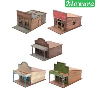 [Kloware] 1/72 Town Building Model Kit Paintable Unfinished Wood Architecture Model