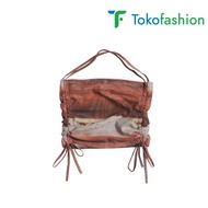 Tokofashion Cross Neck Strap Tanktop Fashion CropTop Women Korean Sexy Outwear Color Gradation BR087