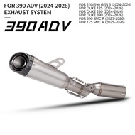 Slip-On For DUKE RC 390 ADV 390adv Exhaust Pipe Motorcycle Mid Pipe Exhaust Muffler Escape Pipe Midd