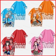 GC1 LoveLive Sunshine Aqours Cosplay Short Sleeve Plus Size Anime VTuber Shirt