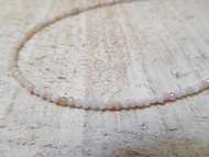 純銀925單層粉澳寶石氣質項鍊