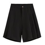 Quần Short Vest Cạp Cao Cara CLUB Cỡ Lớn Cho Nữ Mùa Hè Dáng Quả Lê Quần Ống Đứng Năm Mảnh Quần Chữ a