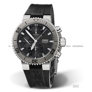 ORIS 0167476557253-0742634TEB Men's Watch Aquis Titan Chronograph Automatic Diver 46mm Rubber Strap Grey *Original