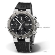 ORIS 0167476557253-0742634TEB Men's Watch Aquis Titan Chronograph Automatic Diver 46mm Rubber Strap 