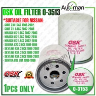 [ CLEARANCE STOCK ] Nissan Cube March Serena Skyline R34 Sentra B13 OSK Engine Oil Filter
