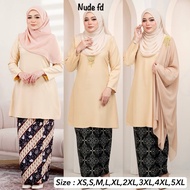 💥(SIZE XS-5XL) TEMA SEDONDON BAJU KURUNG NUDE BROWN RAYA 2025 | KURUNG RIAU BATIK SONGKET PLUS SIZE 