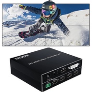 2x2 HDMI DVI Video Wall Controller Splicing Controller 4 โหมดรองรับ 180° การปรับขอบพลิก