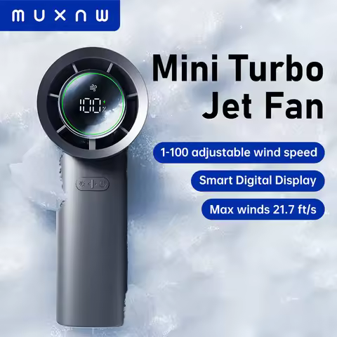 MUXNW Mini Turbo Jet Fan: Portable Small Pocket Handheld Personal Rechargeable Fan Keeping Cool In H