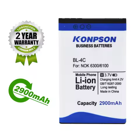 BL-4C 2900mAh Battery For Nokia 6300 6136 6102i 2652 3108 6100 6170 6260 7270 6101 6102 6131 Phone R