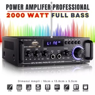 Fleco BT-198B Pro Full Bass Power Amplifier Professional 2000 Watt/ Amplifier 2000 Watt Full Bass Po