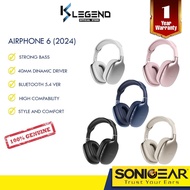 SonicGear AirPhone 6 Rechargeable Bluetooth Headphones With Mic | Up to 10 Hours PlayTime | 1 Year W