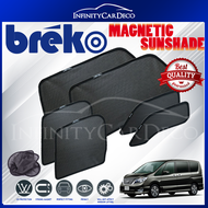 Nissan Serena C26 2013-2017 (6pcs) BREKO SHADES 100% High Quality Fully Magnetic Plug and Play 98% U